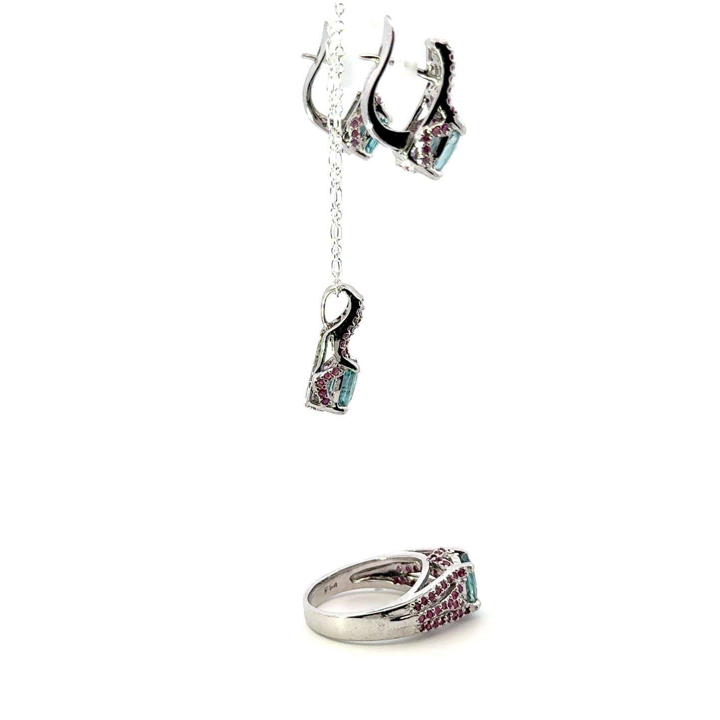 Ruby & Zircon Jewelry Set