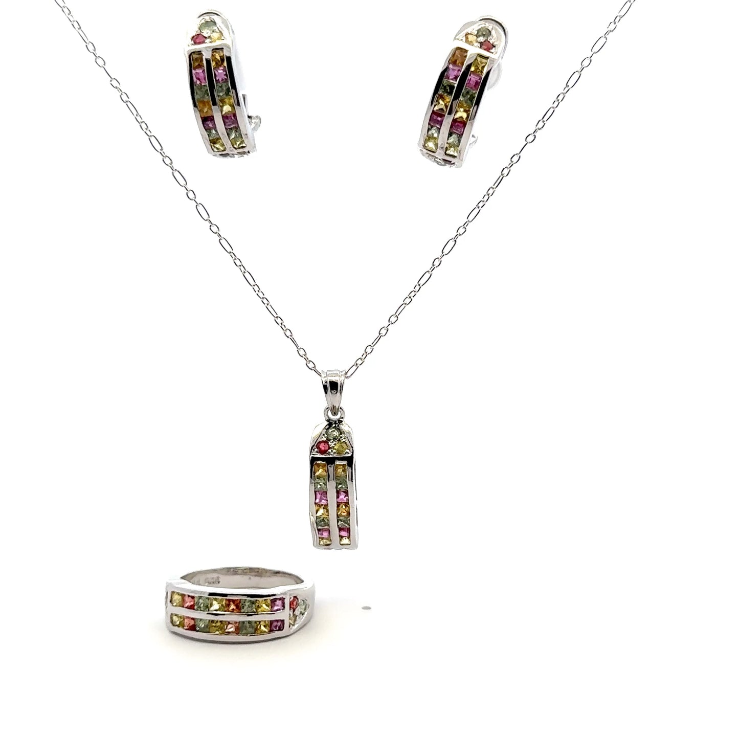 Sapphire & Ruby Handmade Jewelry Set