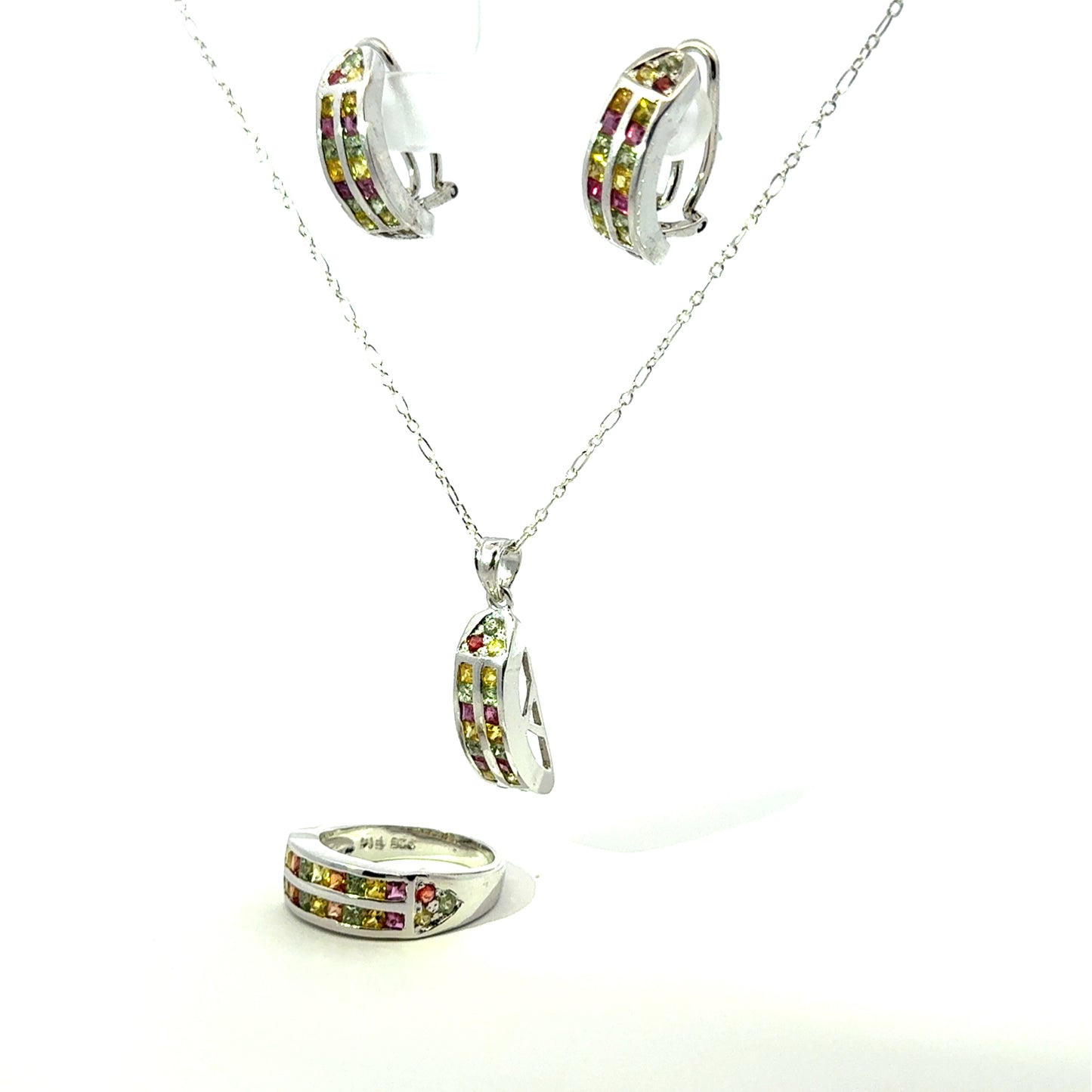 Sapphire & Ruby Handmade Jewelry Set