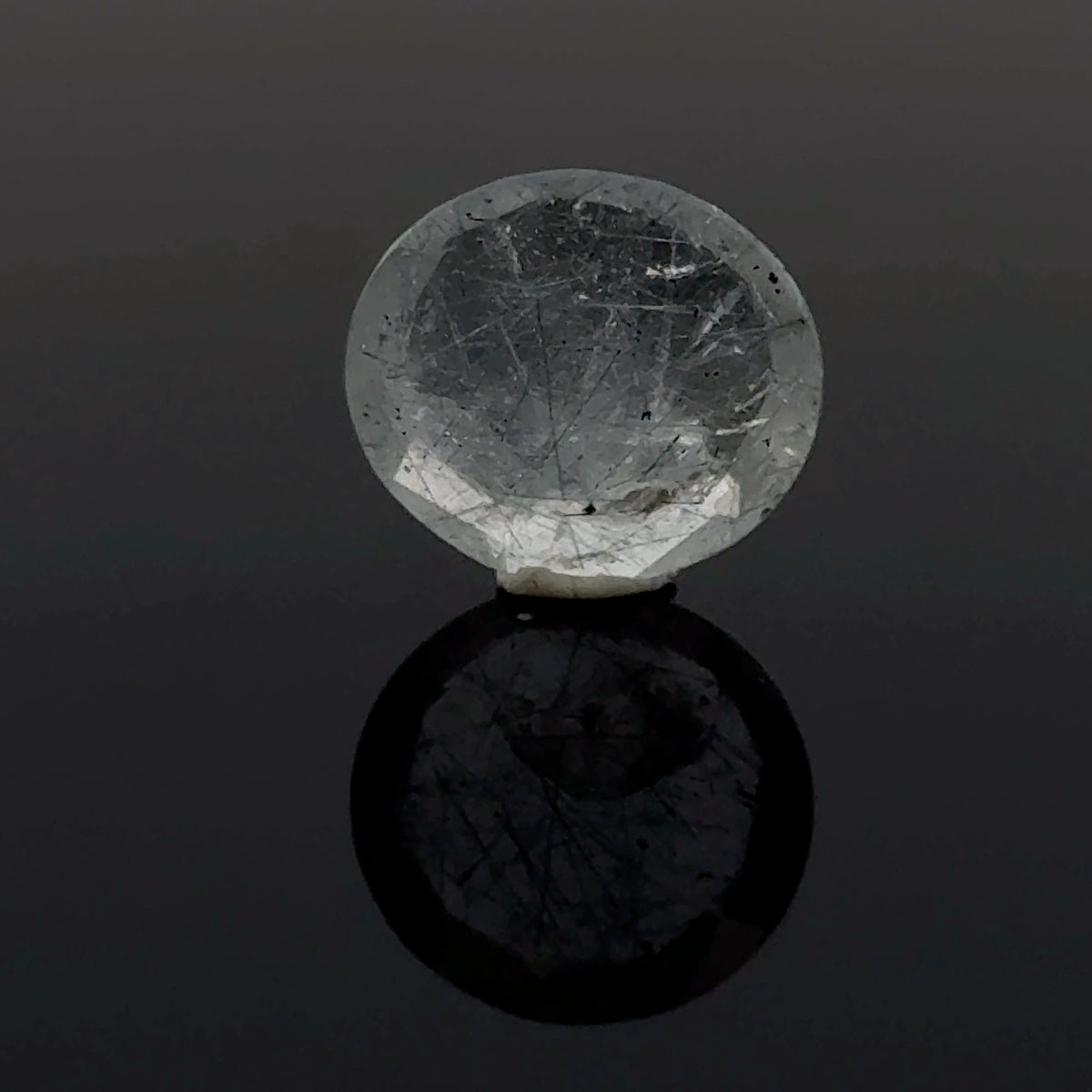 Blue Rutilated Quartz Faceted Stone