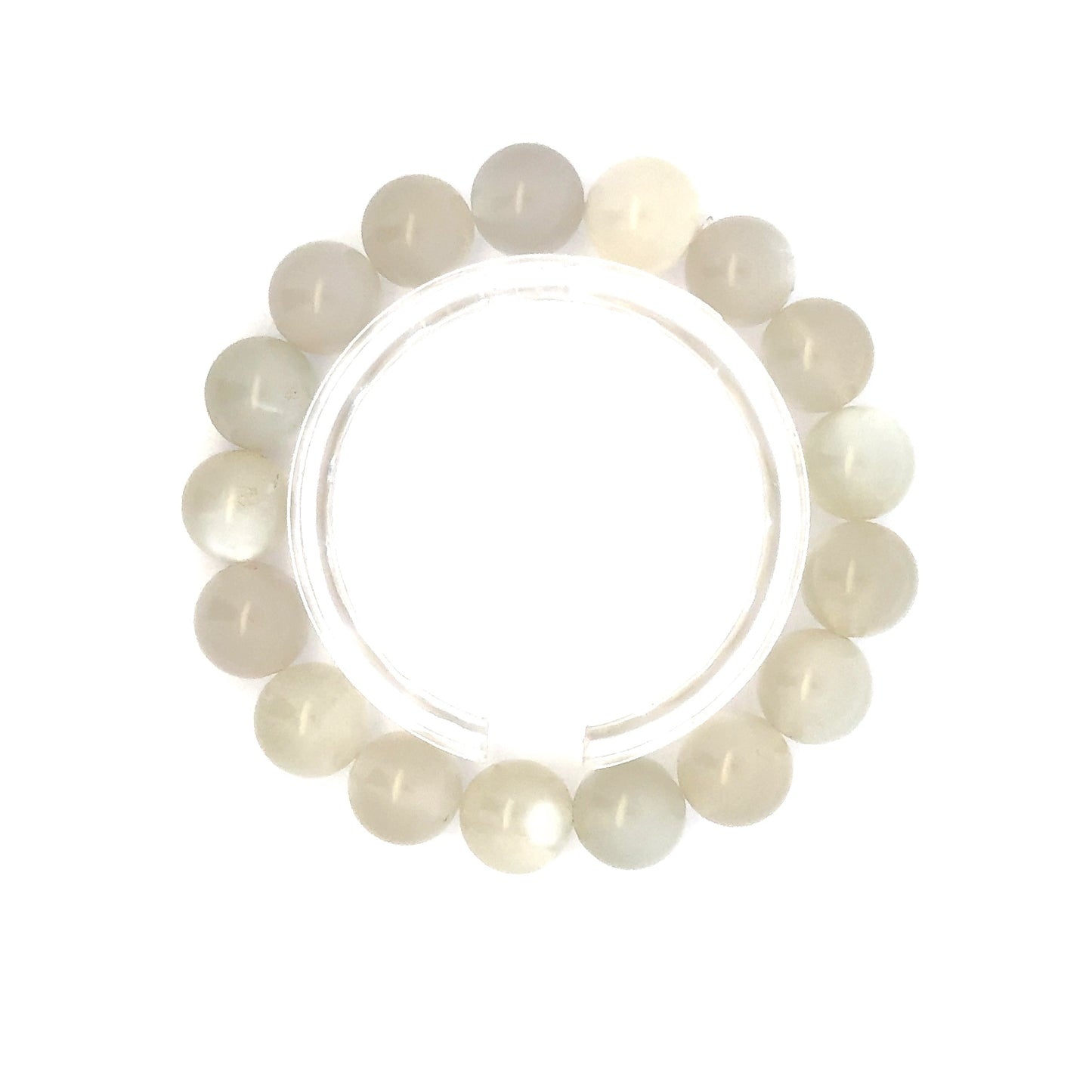 White Chocolate AA Moonstone Beaded Bracelet – Unique Crystal Jewelry