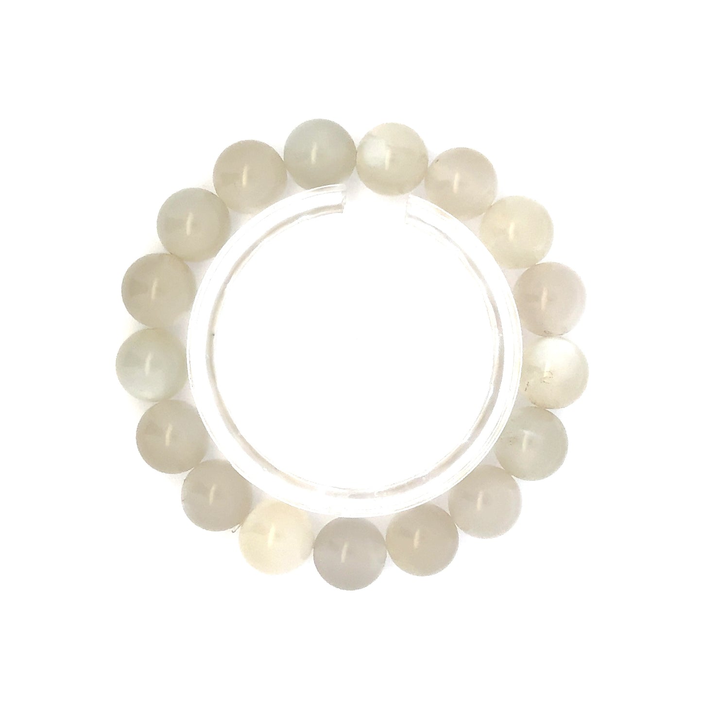 White Chocolate AA Moonstone Beaded Bracelet – Unique Crystal Jewelry