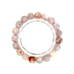 Sakura Agate Bracelet – Natural Pink & White Gemstone Jewelry