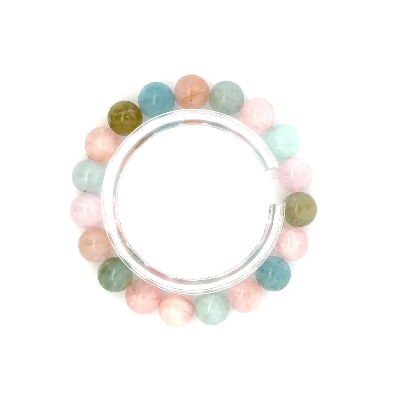 Morganite & Aquamarine Bracelet – Natural Pink & Blue Gemstone Jewelry