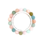 Morganite & Aquamarine Bracelet – Natural Pink & Blue Gemstone Jewelry