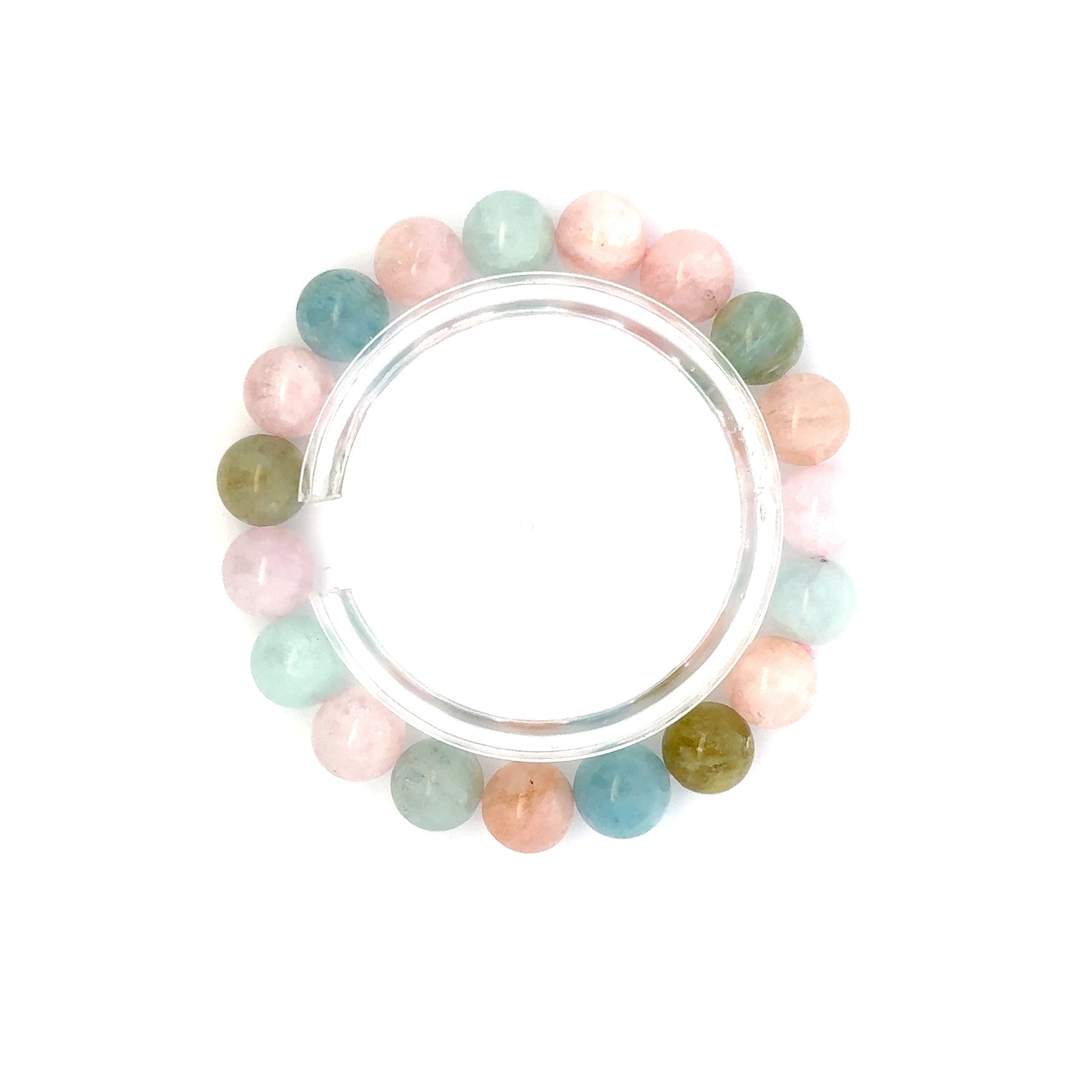 Morganite & Aquamarine Bracelet – Natural Pink & Blue Gemstone Jewelry