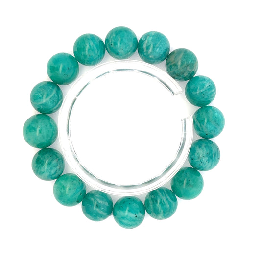 Brazilian Amazonite Bracelet – Natural Blue-Green Gemstone Jewelry - (AAA Quality)