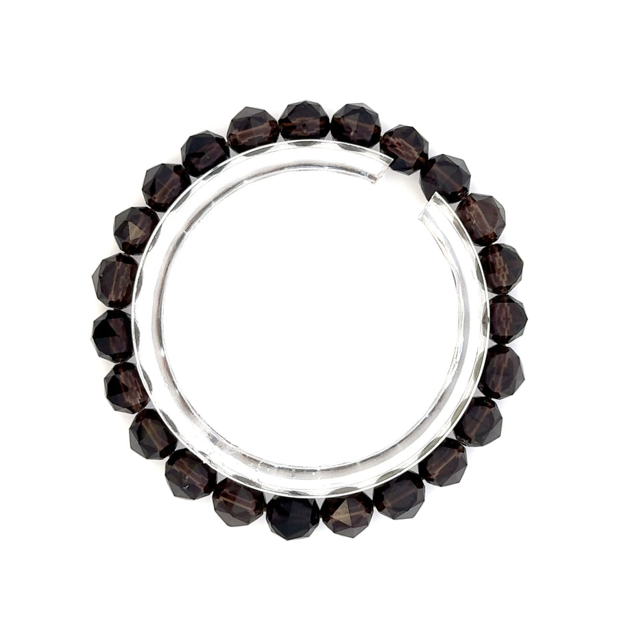 Smoky Quartz Diamond Cut Bracelet – Natural Brown Gemstone Jewelry for Energy & Style