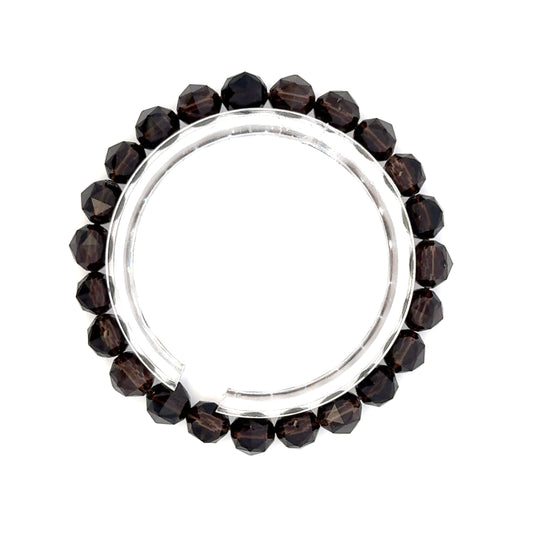 Smoky Quartz Diamond Cut Bracelet – Natural Brown Gemstone Jewelry for Energy & Style - (AAA Quality)