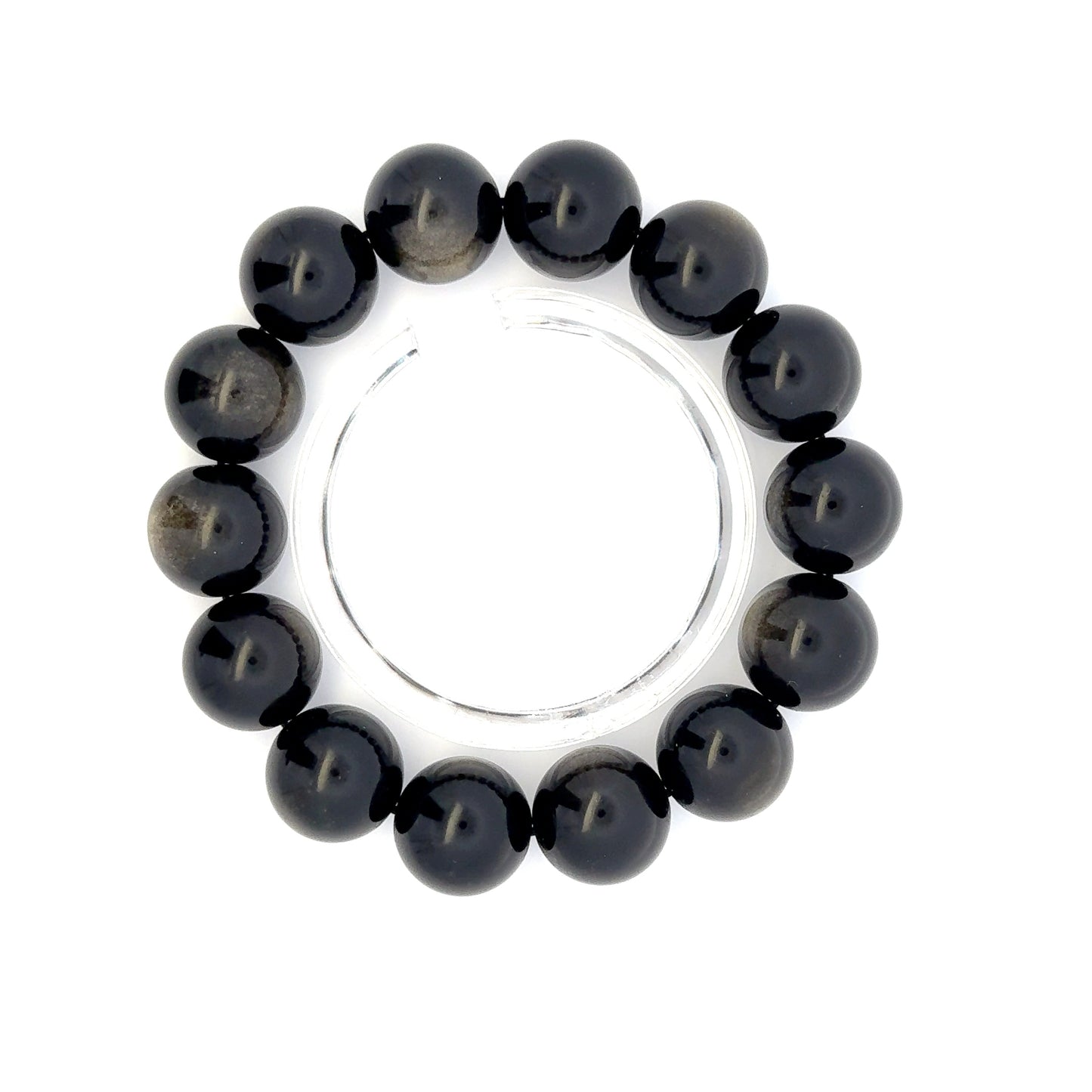 AAA Gold Sheen Obsidian Bracelet – Natural Gemstone Beaded Jewelry