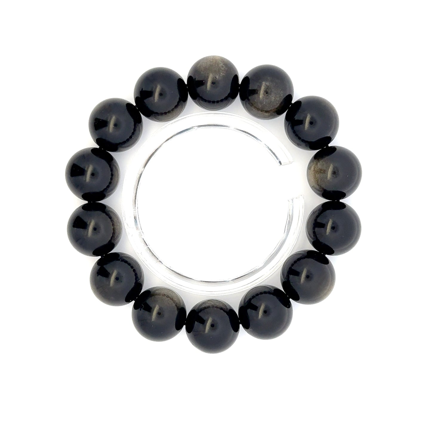 AAA Gold Sheen Obsidian Bracelet – Natural Gemstone Beaded Jewelry