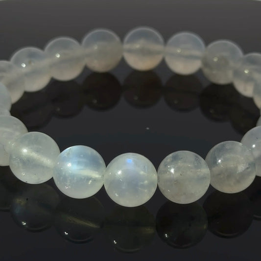 Rainbow Moonstone Bracelet – Shimmering Elegance for Every Occasion - (AAAA Quality)