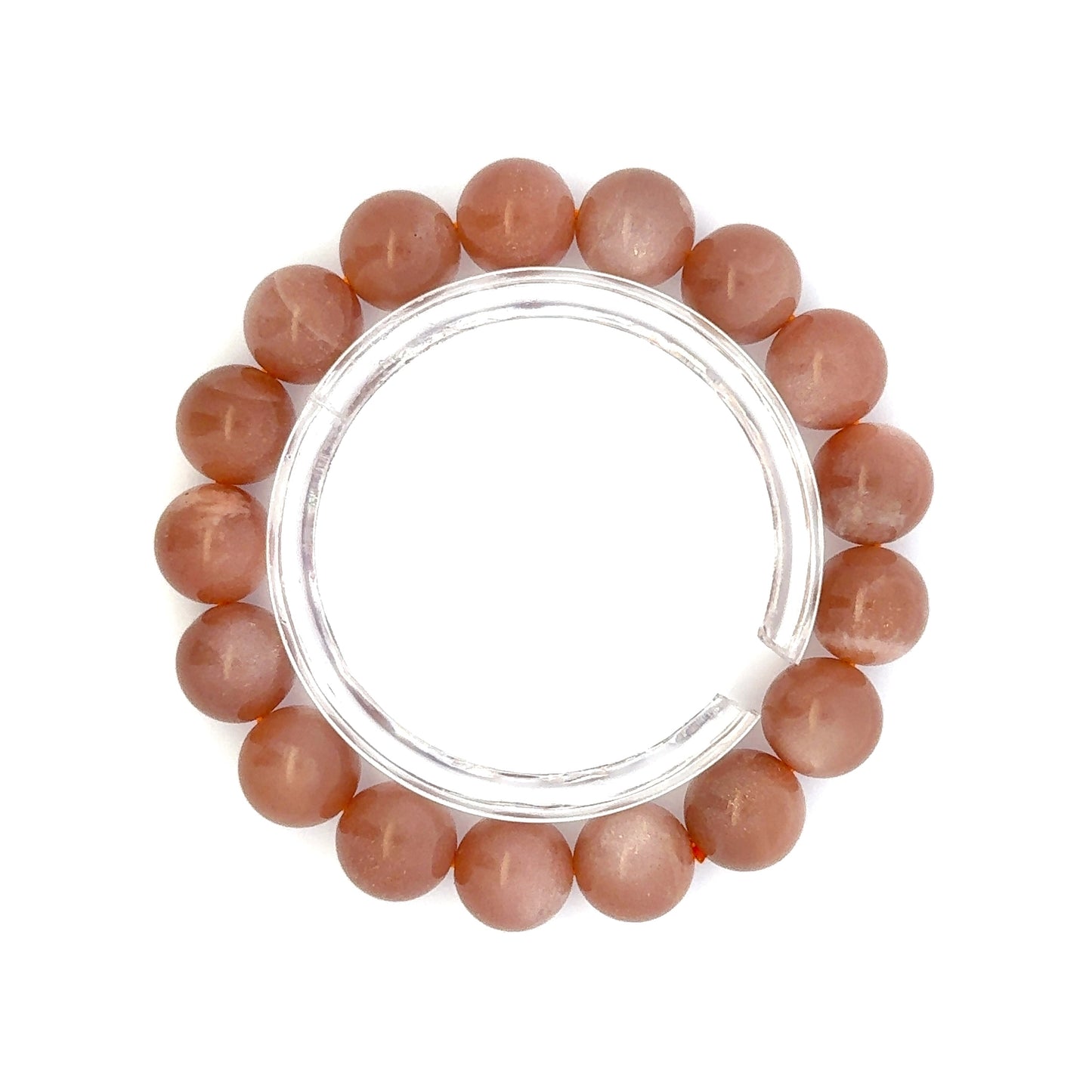 Peach Moonstone/Sunstone Bracelet – Glow of Serenity in Every Wear - (AAA Quality)