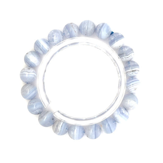 Blue Lace Agate Bracelet – Serene Crystal Jewelry for Mind & Spirit