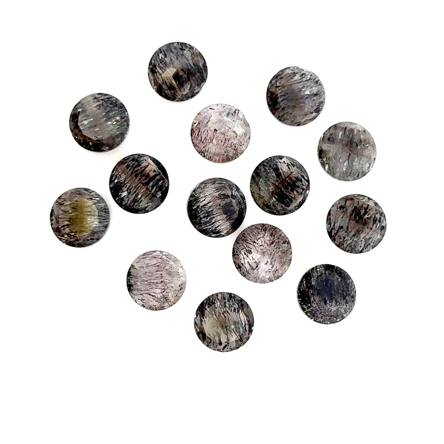 Sacred Seven / Super Seven Faceted Round – Shallow Pavilion Cut