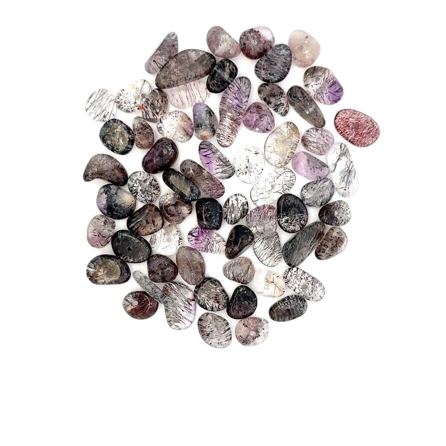 Super Seven / Sacred Seven Freeform Tumbled Face-Drilled Beads