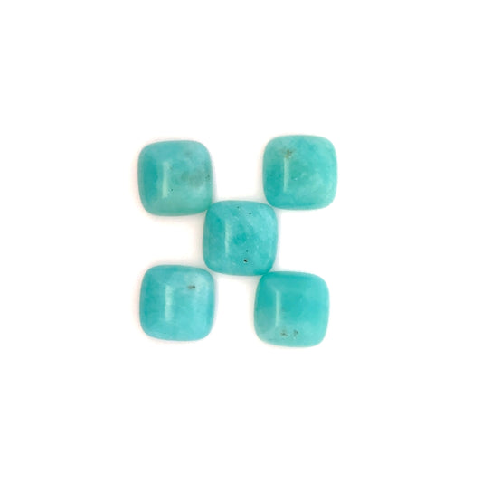 Amazonite Cushion-Shaped Gemstone – Elegant Blue-Green Crystal Jewelry