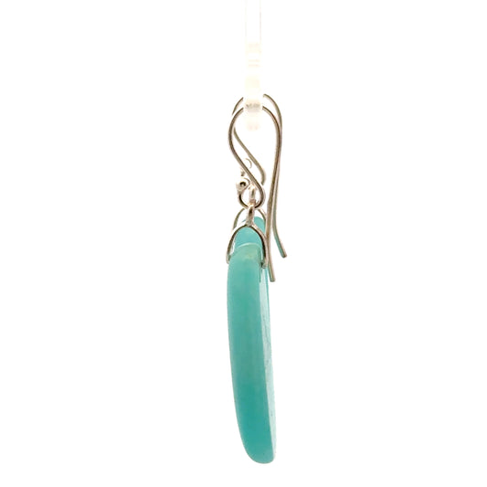 Amazonite Earrings – 925 Sterling Silver Featuring Oval Gemstone