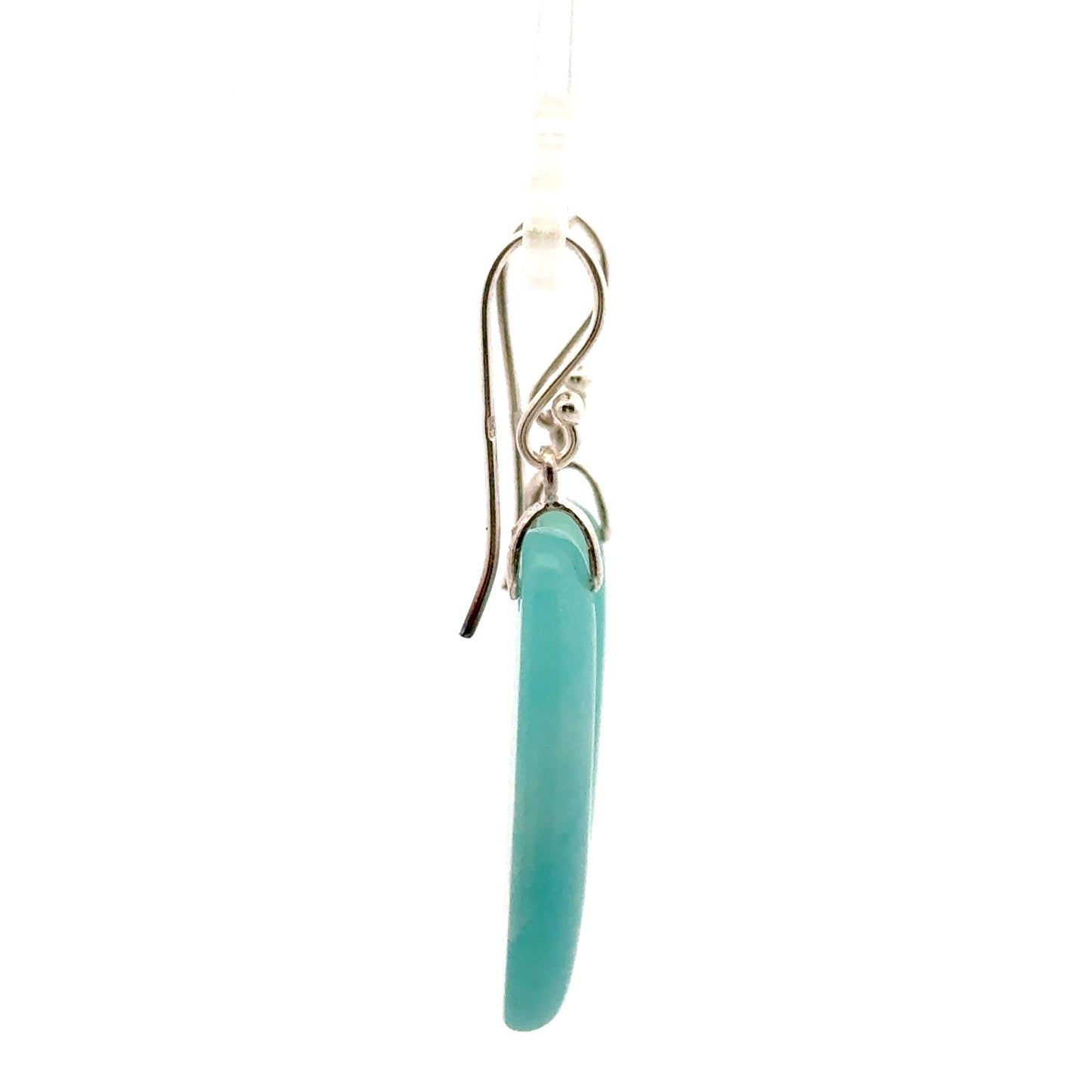 Amazonite Earrings – 925 Sterling Silver Featuring Oval Gemstone