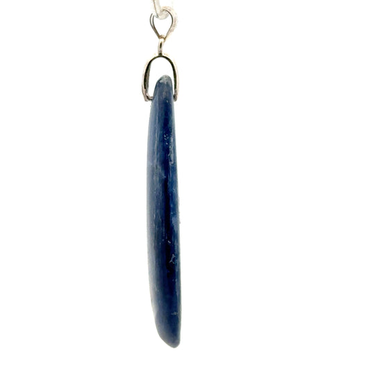 Minimalist Kyanite Pendant – Handmade 925 Sterling Silver Design