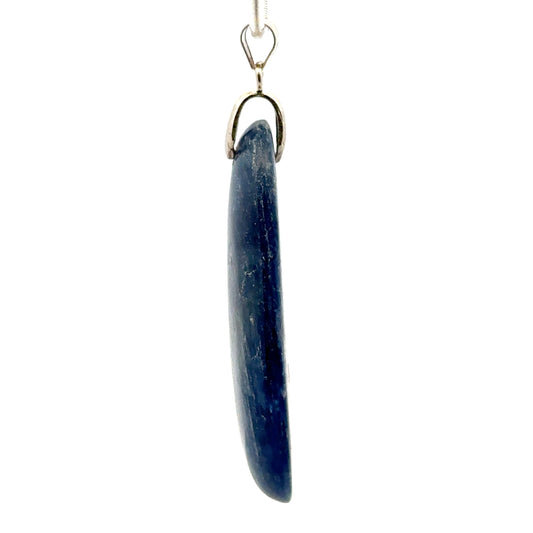 Elegant Simple Kyanite Pendant – Handmade 925 Sterling Silver Design