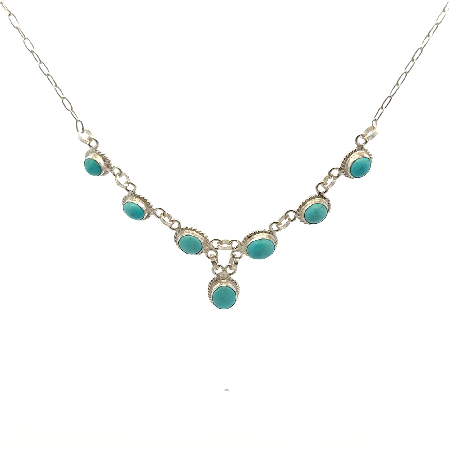 Handmade Persian Natural Turquoise Necklace – Resizable Handmade 925 Sterling Silver Jewelry