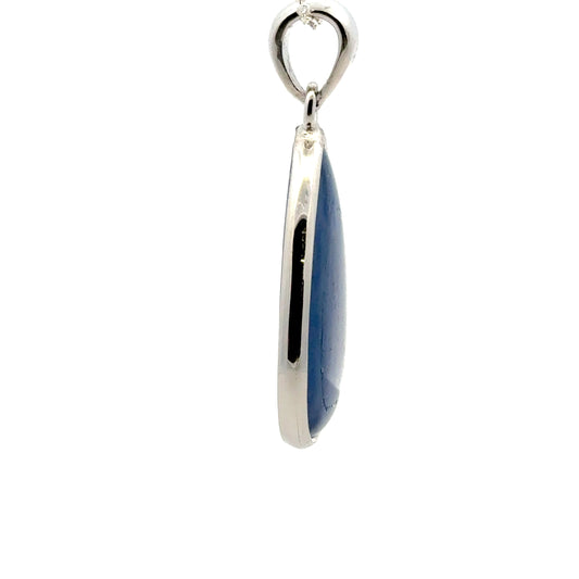 Pearl-Shaped Kyanite Pendant – Handmade 925 Sterling Silver Design