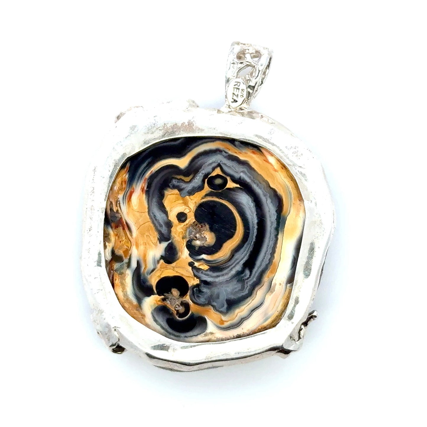 Druzy Chalcedony Quartz Coral Reef Design Pendant 925 Sterling Silver