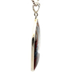 Double-Sided Mexican Crazy Lace Agate 925 Sterling Silver Pendant
