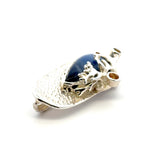Rainbow Moonstone Coral Reef Pendant with Three Yellow Sapphires