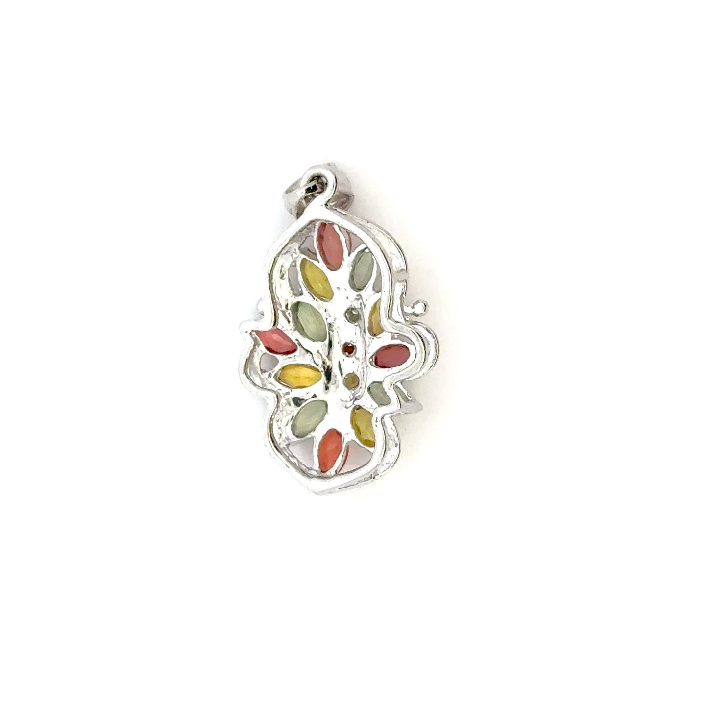 Multicolor Sapphire Pendant in 925 Sterling Silver