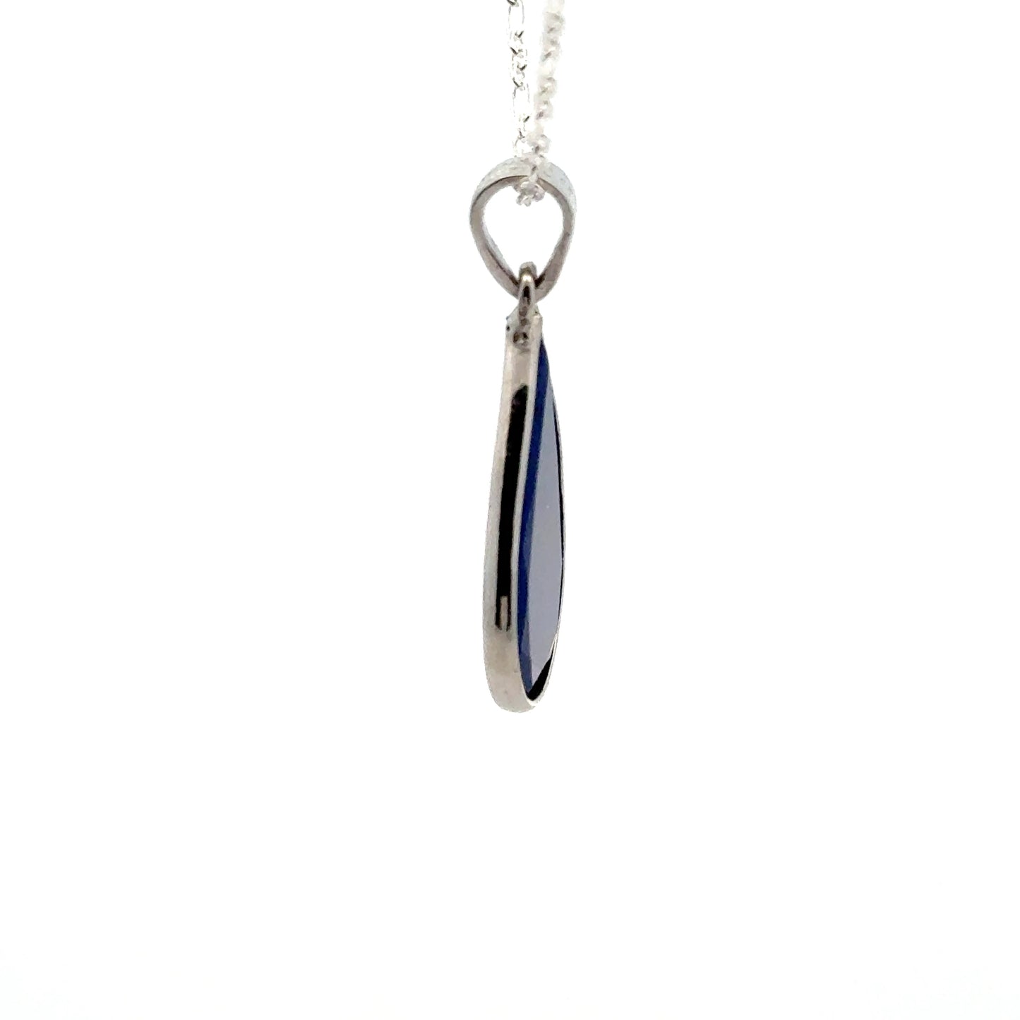 Faceted Lapis Lazuli Pendant, set in 925 sterling silver