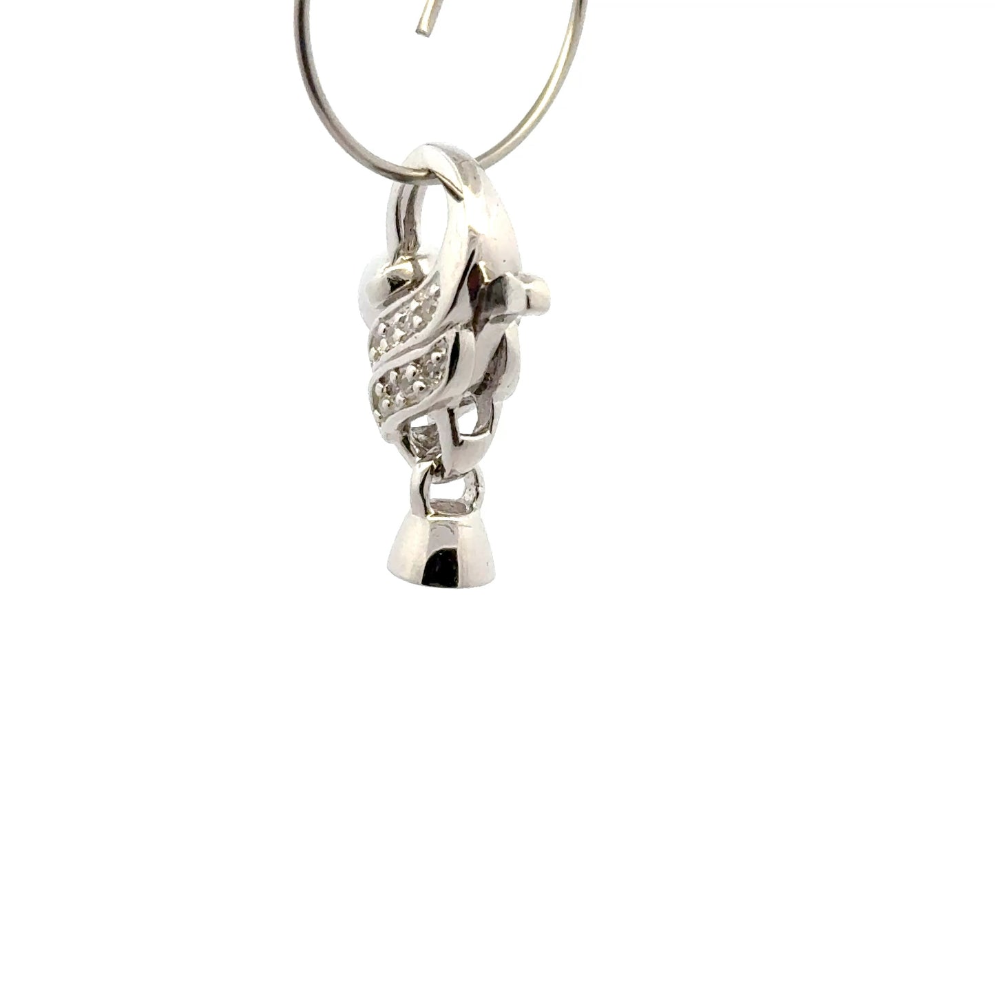 925 Sterling Silver Lobster Clasp with CZ