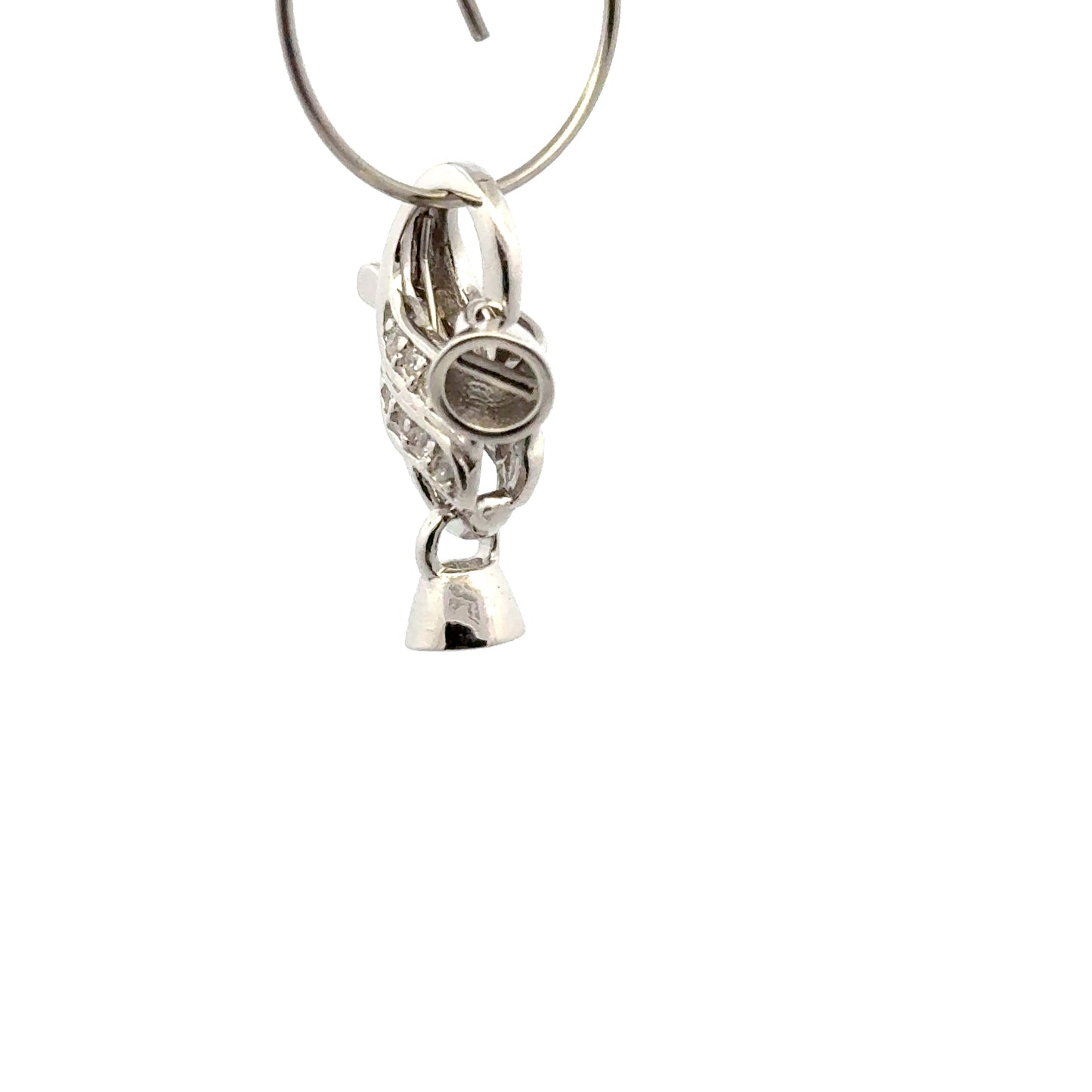 925 Sterling Silver Lobster Clasp with CZ