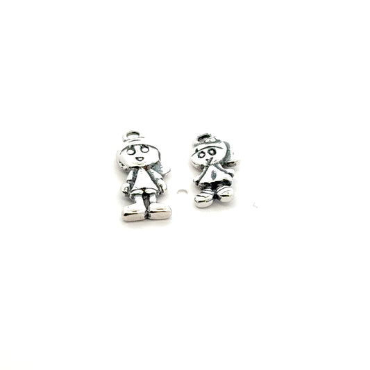 925 Sterling Silver Girl & Boy Charms