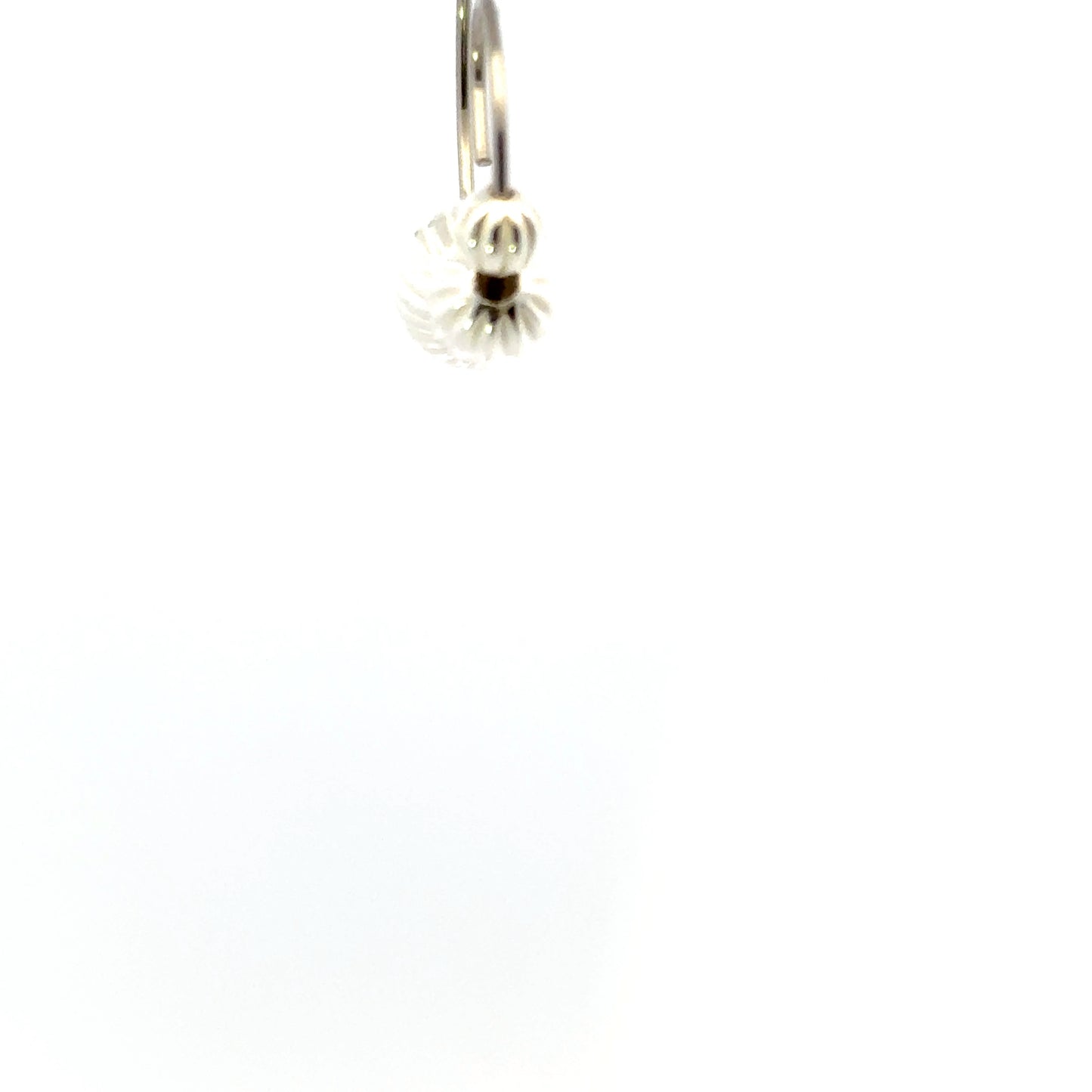 925 Sterling Silver Pack of 10 Ribbed Beads