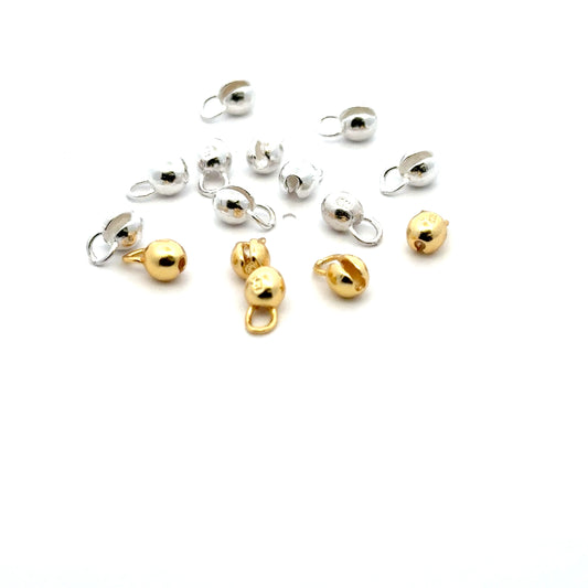 925 Sterling Silver Pack of 10 Crimp Cover