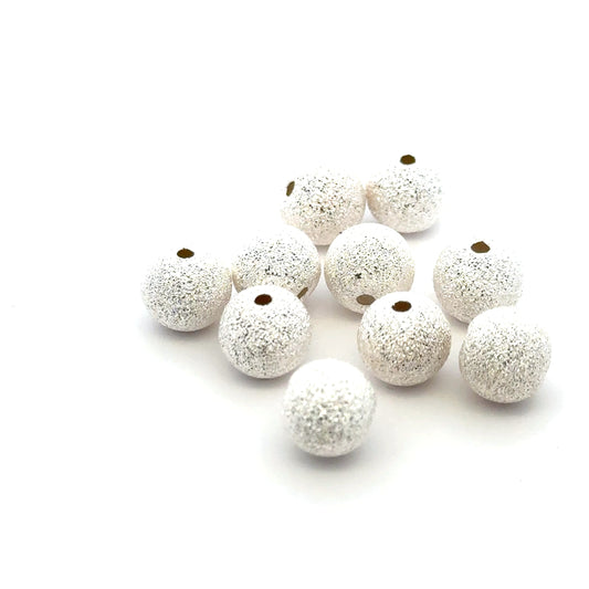 925 Sterling Silver Pack of 10 Lasered Diamond Balls
