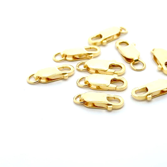 925 Sterling Silver Pack of 5 Oblong Lobster Clasp Close Jump Ring