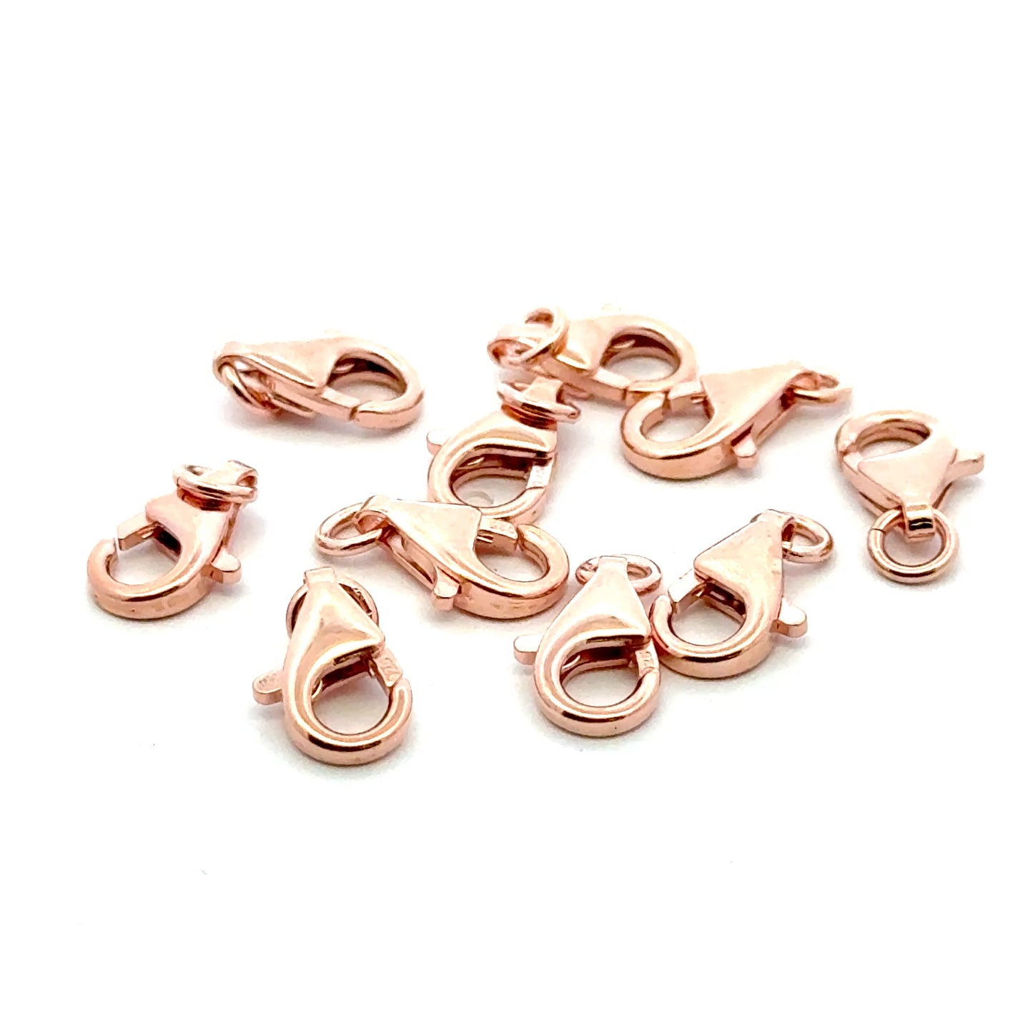 925 Sterling Silver Pack of 5 Pearl Shaped Lobster Clasp
