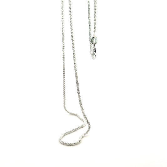925 Sterling Silver Popcorn Chain
