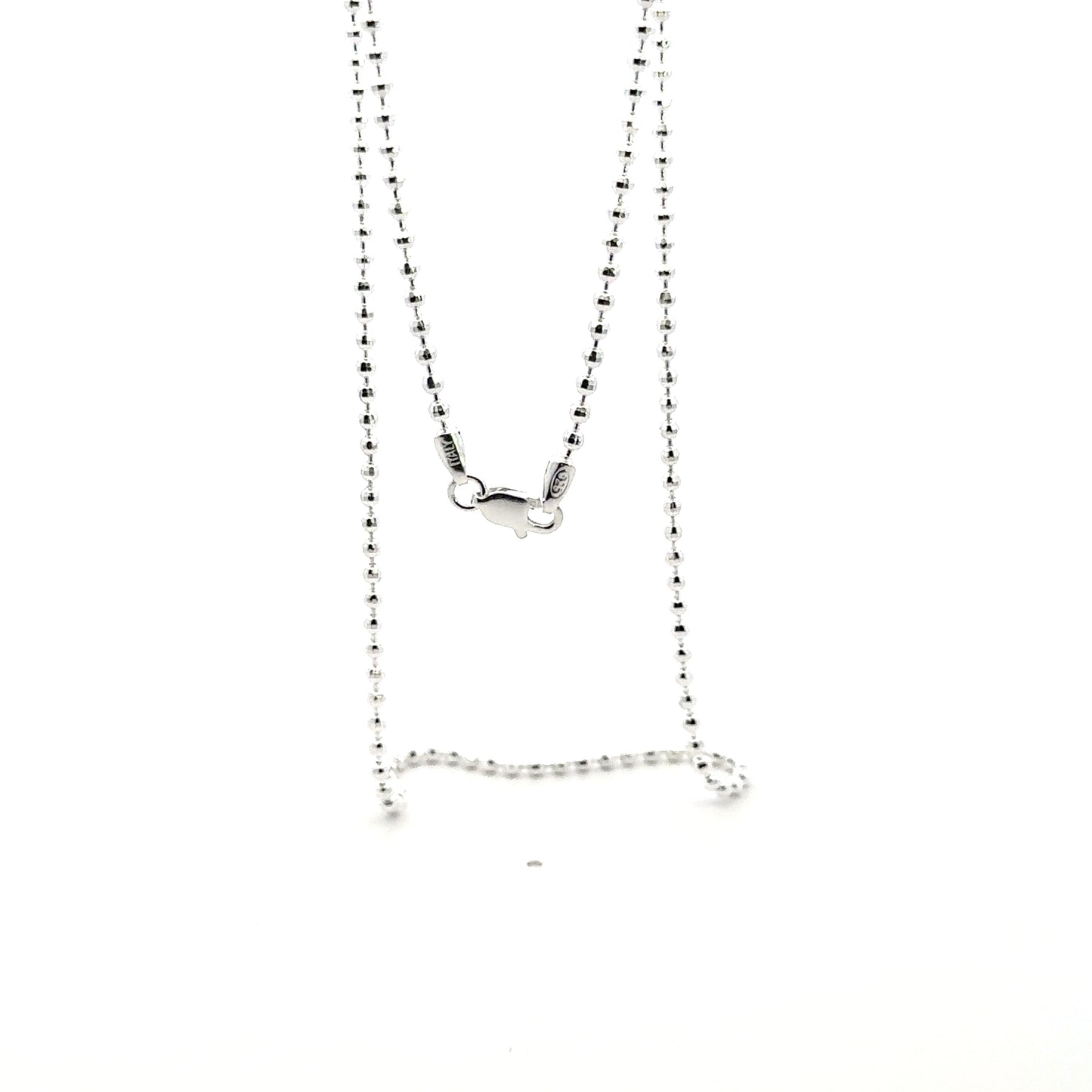 925 Sterling Silver Faceted Disco Ball Chain