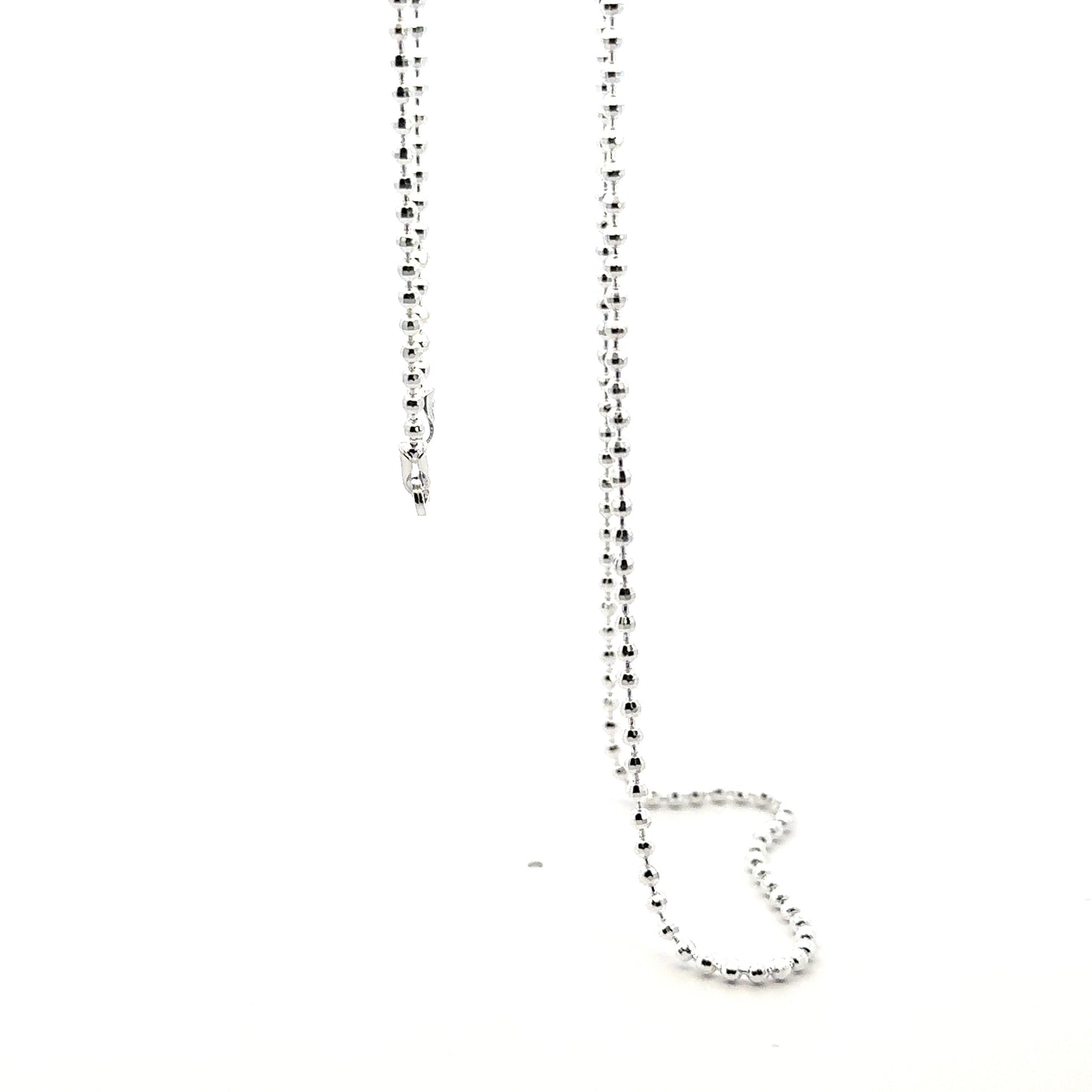 925 Sterling Silver Faceted Disco Ball Chain
