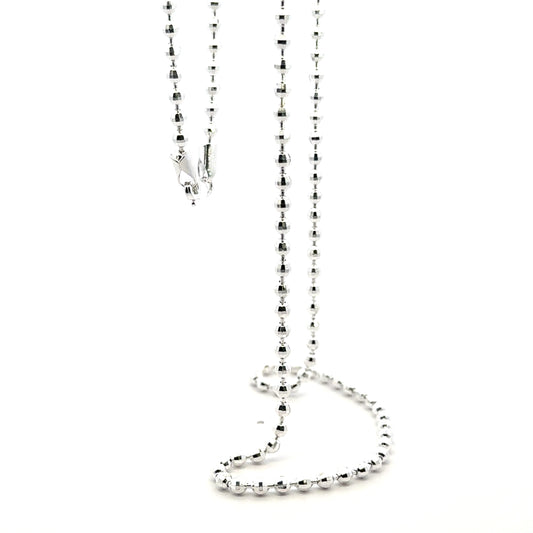 925 Sterling Silver Faceted Disco Ball Chain