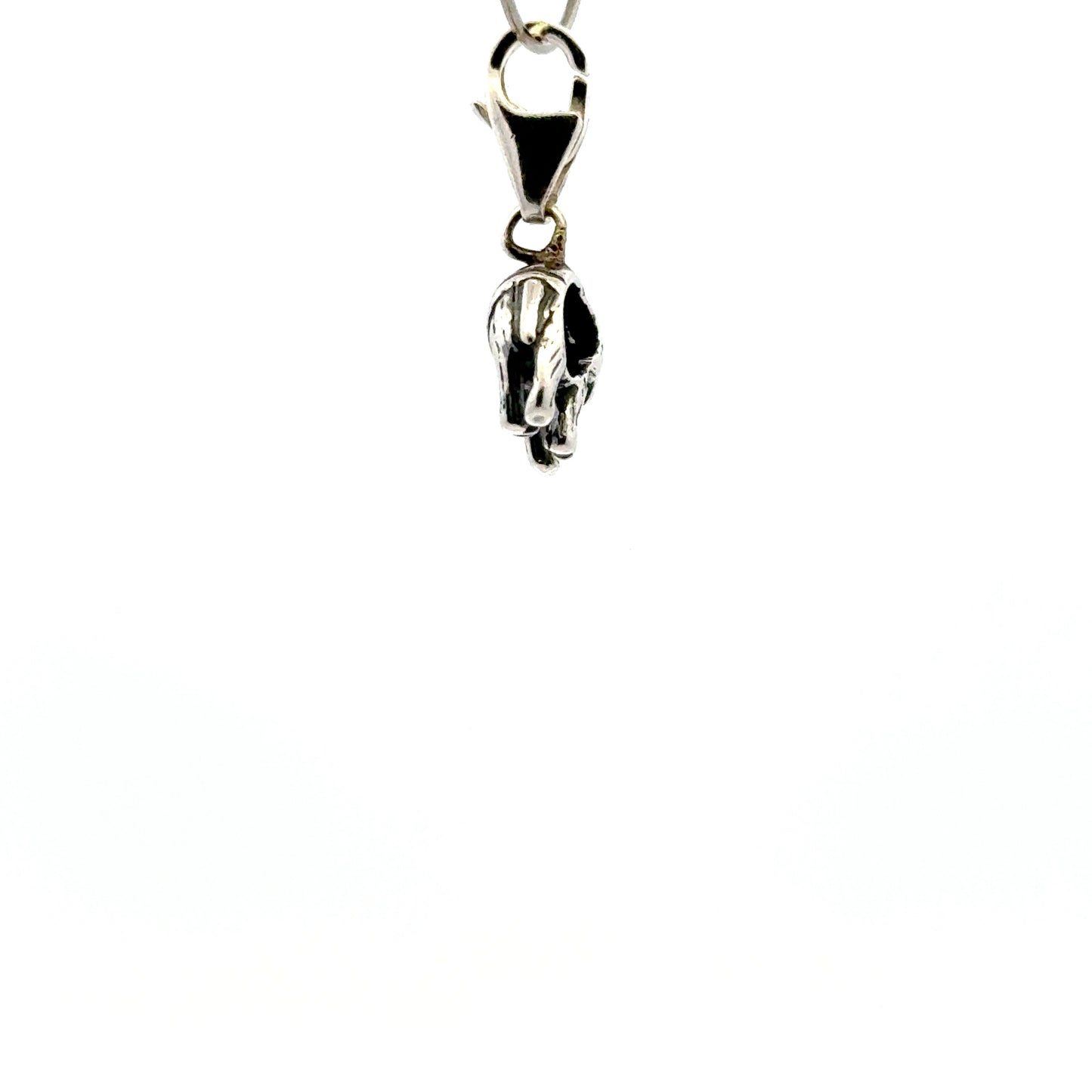 925 Sterling Silver Blanket Bear Charm with Tear-drop Lobster Clasp
