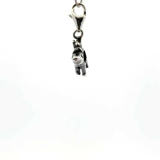 925 Sterling Silver Crowned Pig with Tear-drop - Lobster Clasp