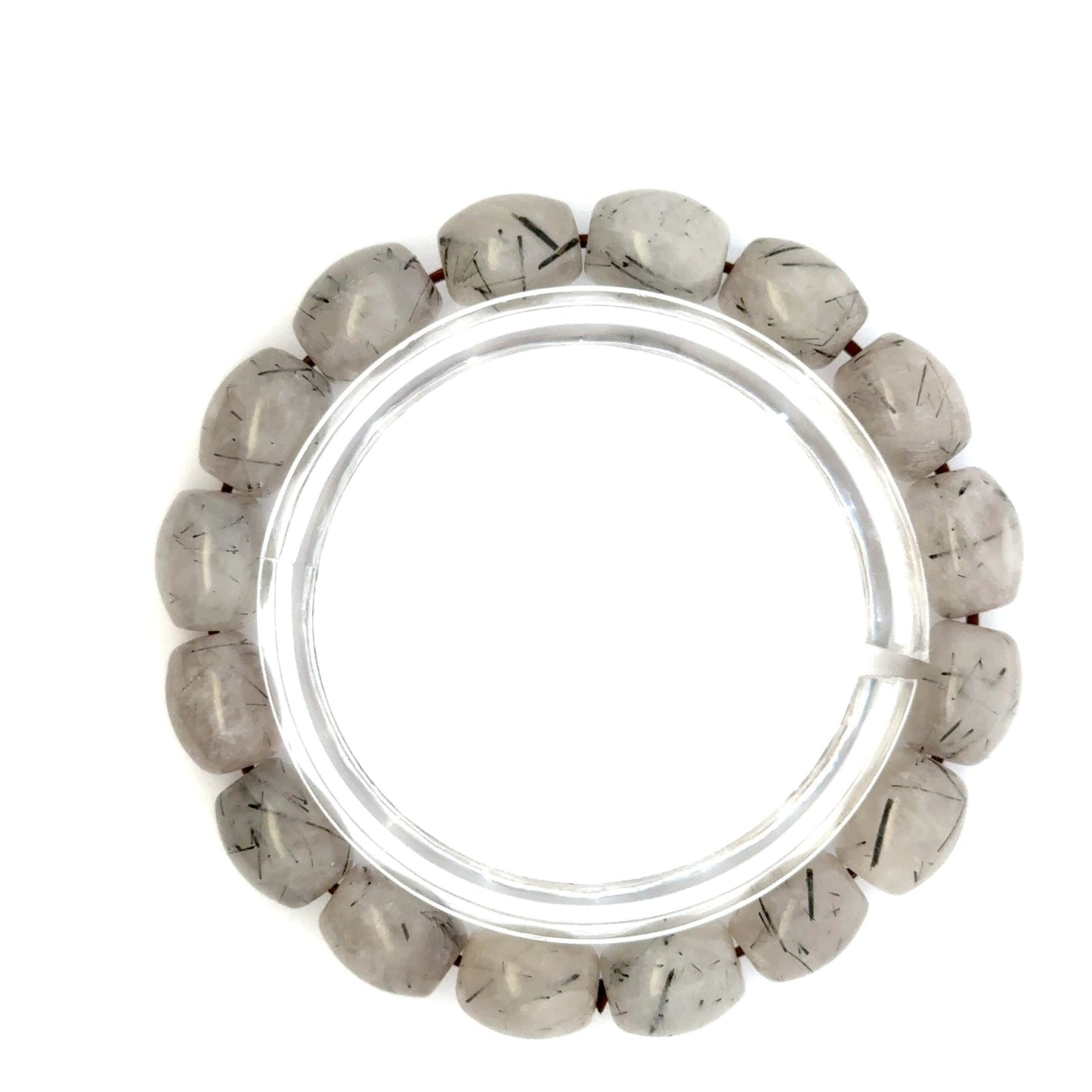 Tourmalinated Quartz Bracelet – Natural Golden Needle Gemstone