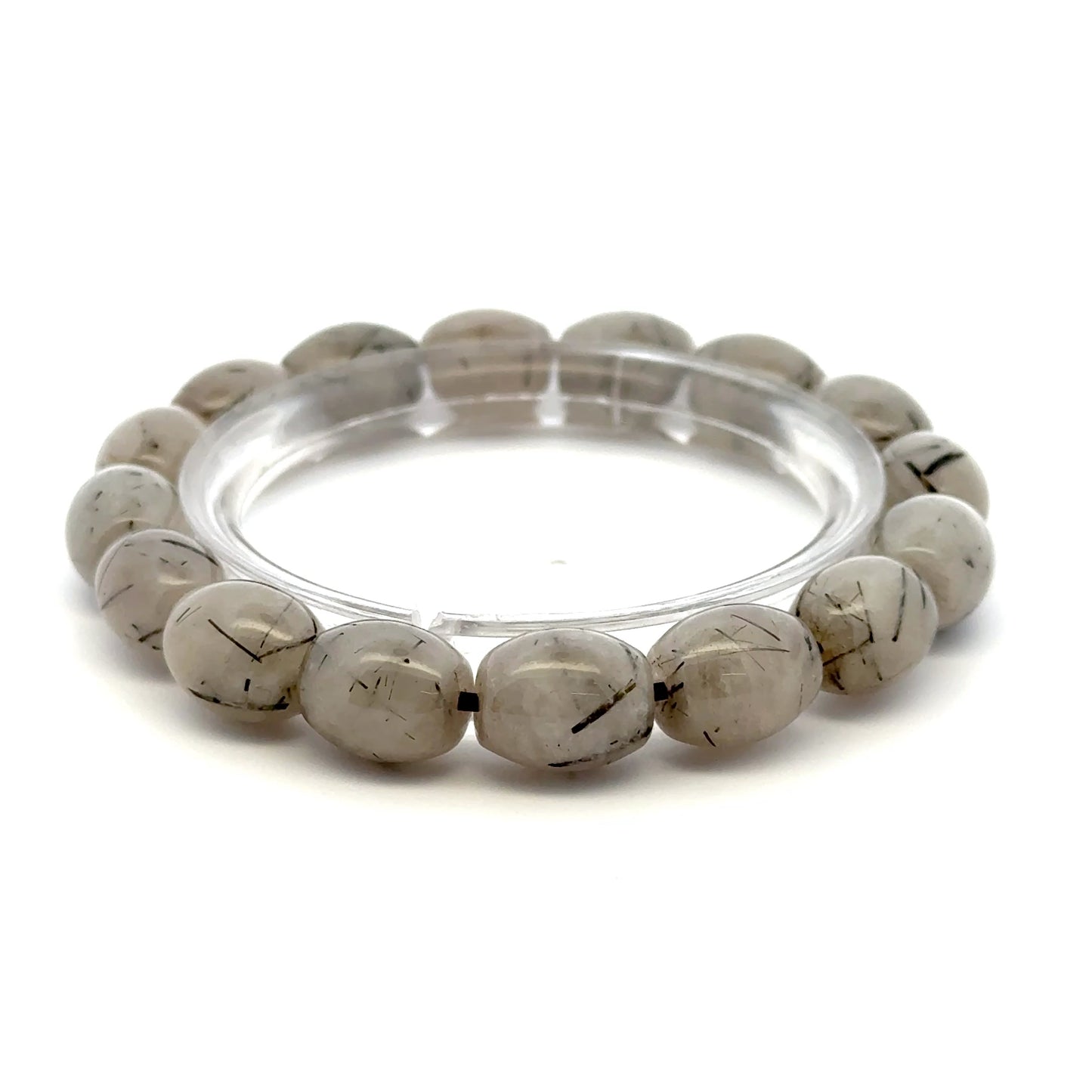 Tourmalinated Quartz Bracelet – Natural Golden Needle Gemstone
