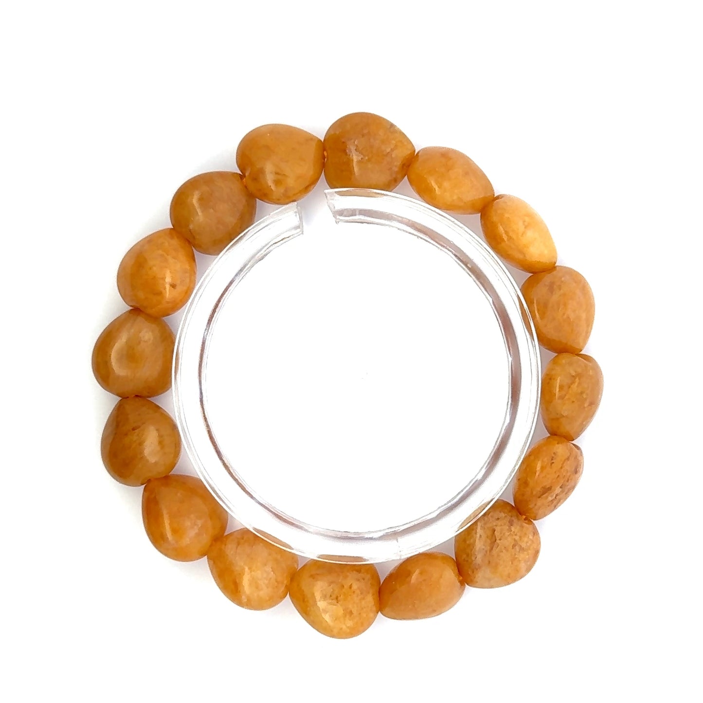 Yellow Quartz Bracelet – Heart-Shaped Natural Gemstone