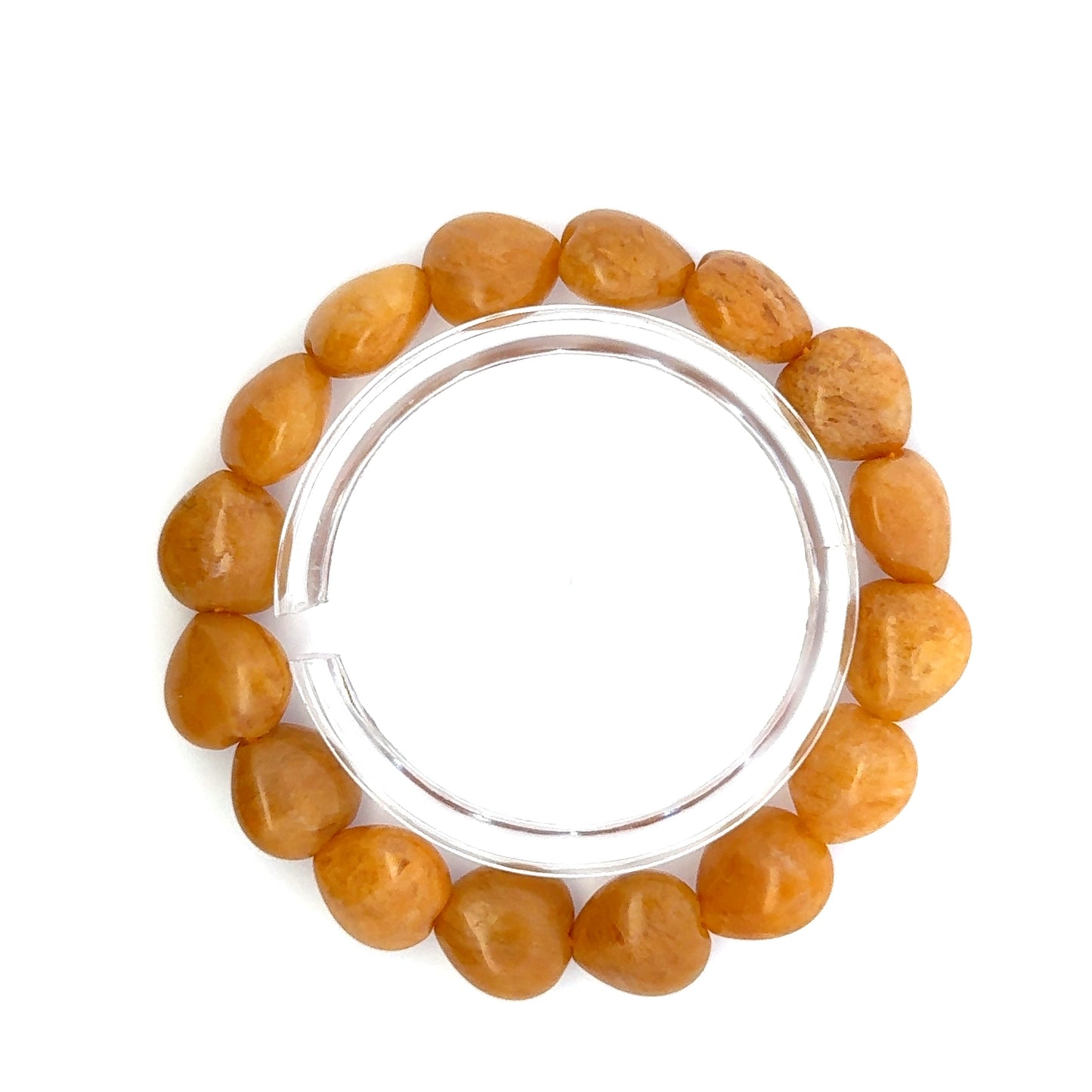 Yellow Quartz Bracelet – Heart-Shaped Natural Gemstone